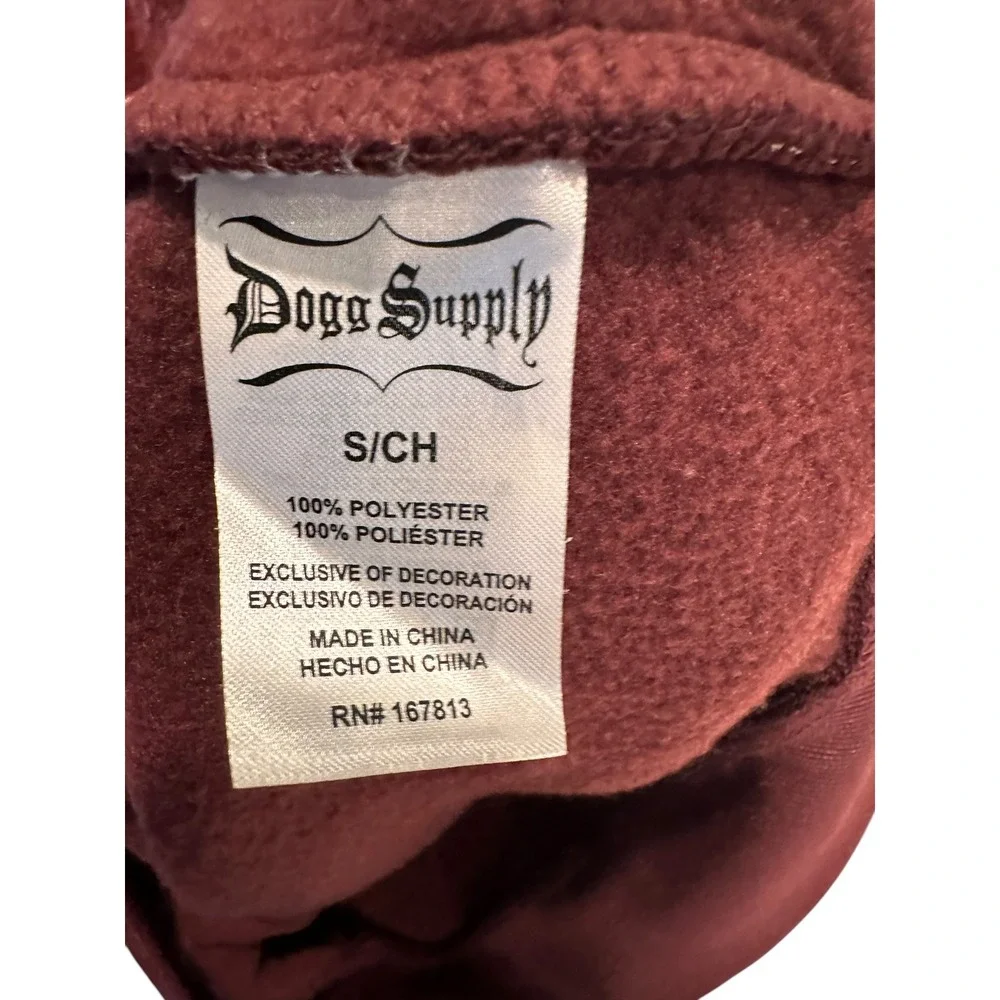 Dogg Supply by Snoop Dogg Mens Bandana Paisley Hoodie Maroon Burgundy Small
